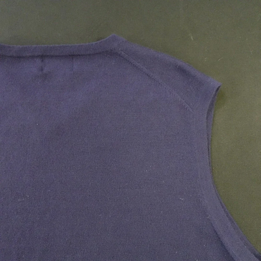 Pendleton 100% Merino Wool Sweater Vest Men's XXL Navy Blue V Neck Classic